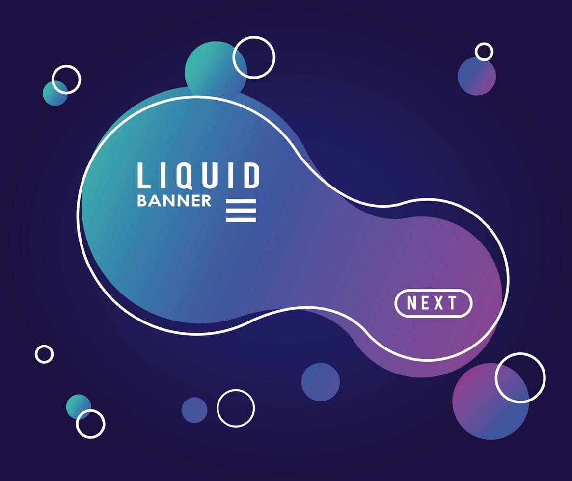 liquid and waves colorful banner vector