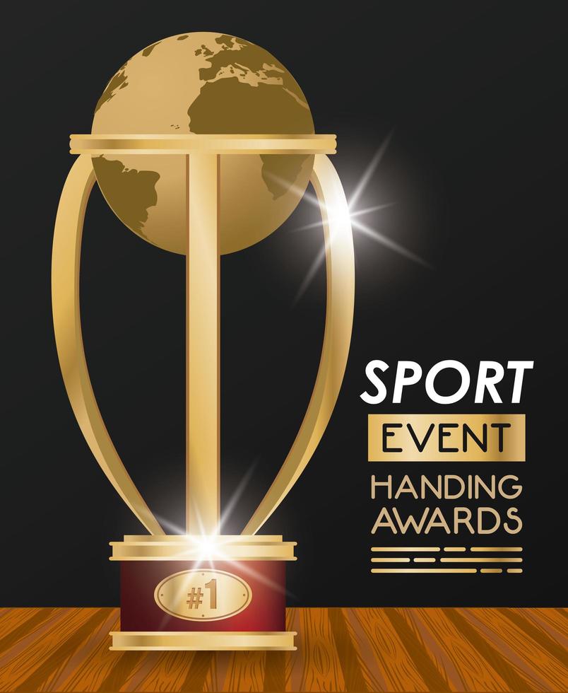 sport event trophy award poster vector