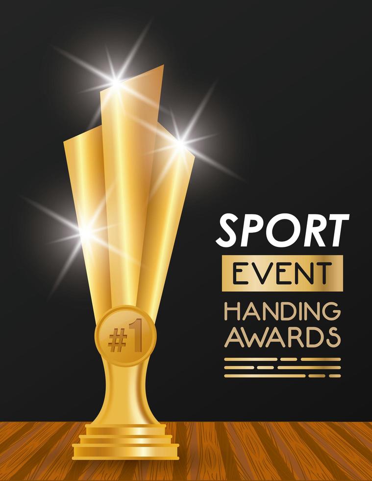 sport event trophy award poster vector