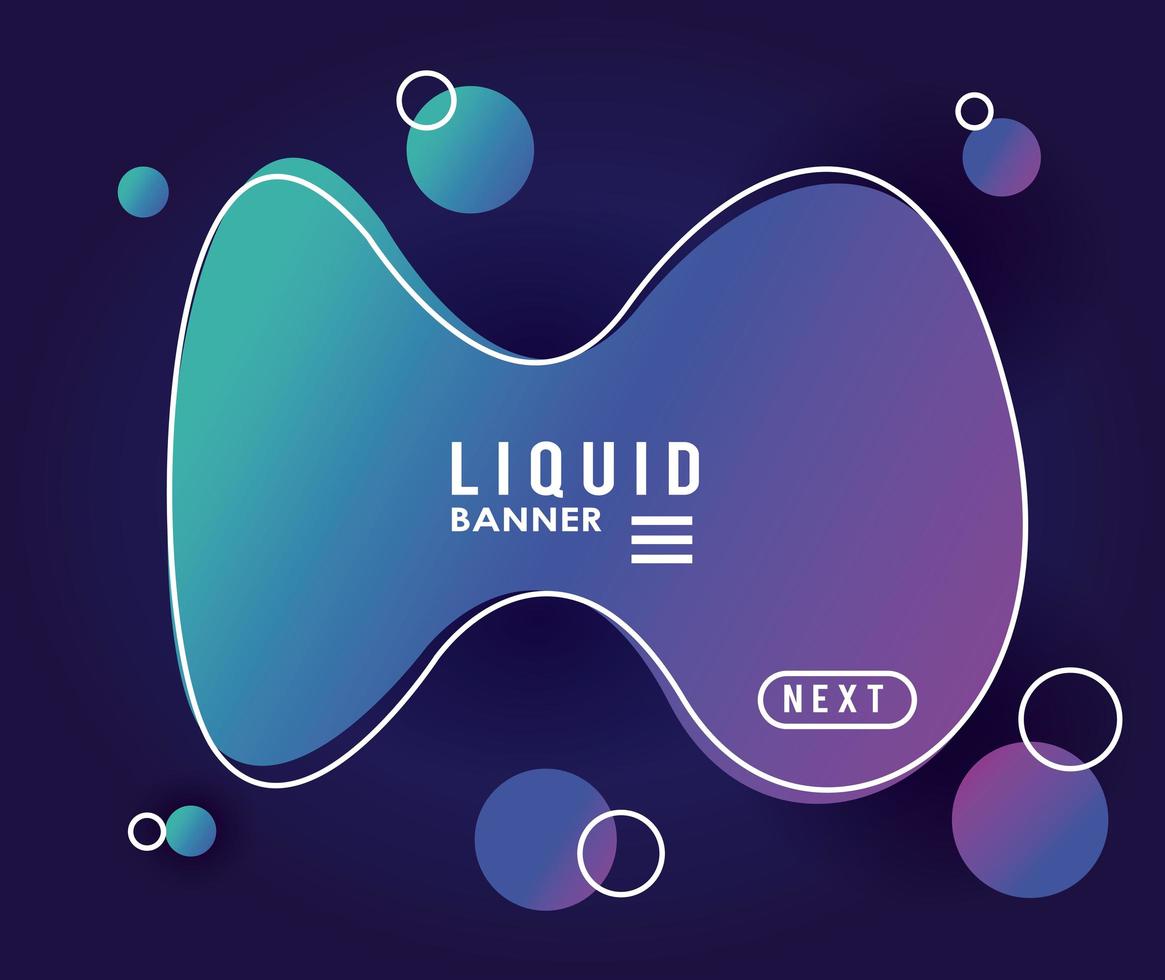 liquid and waves colorful banner vector