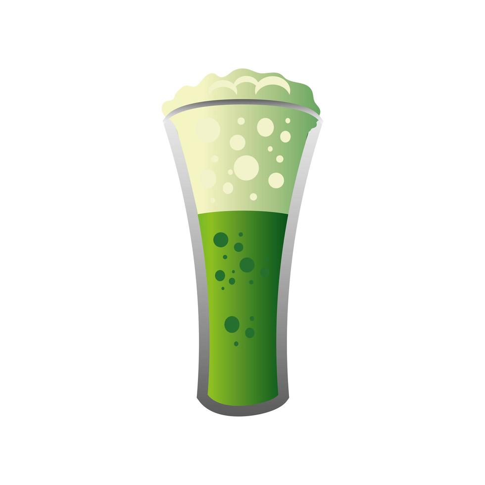 happy st patricks green beer icon detailed style vector