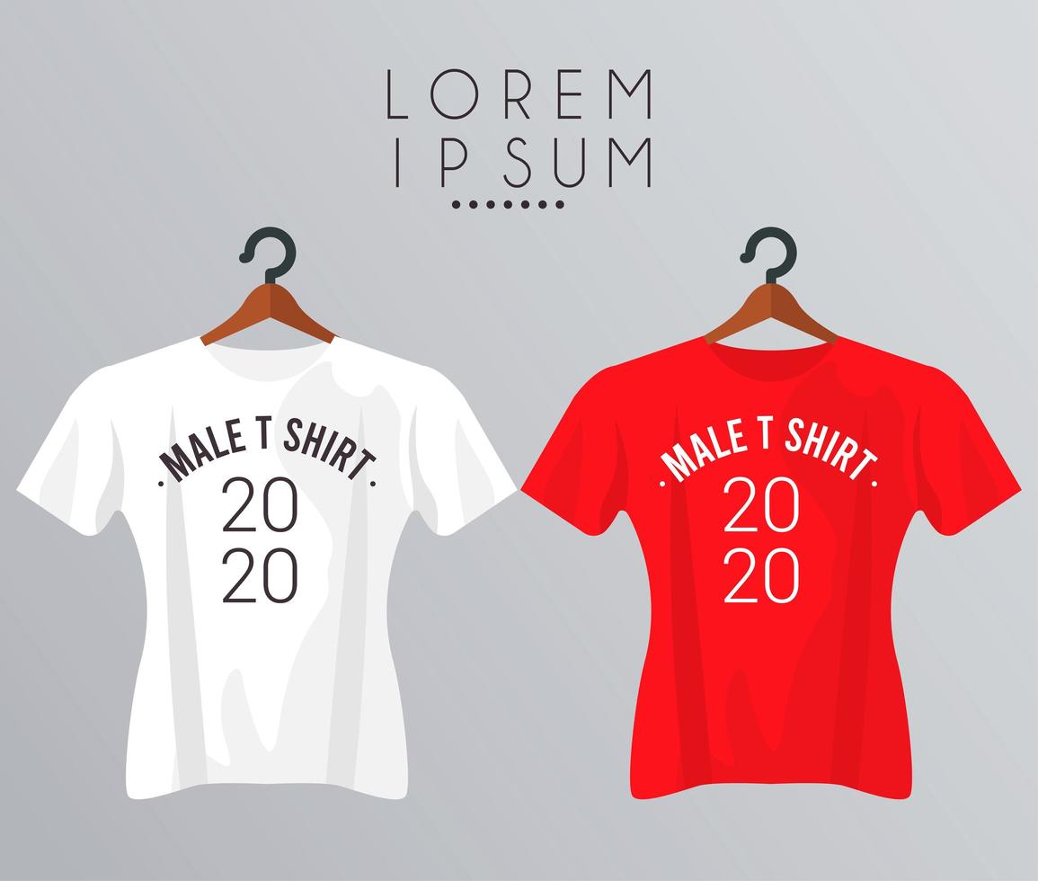 mockup shirt 2020 number vector