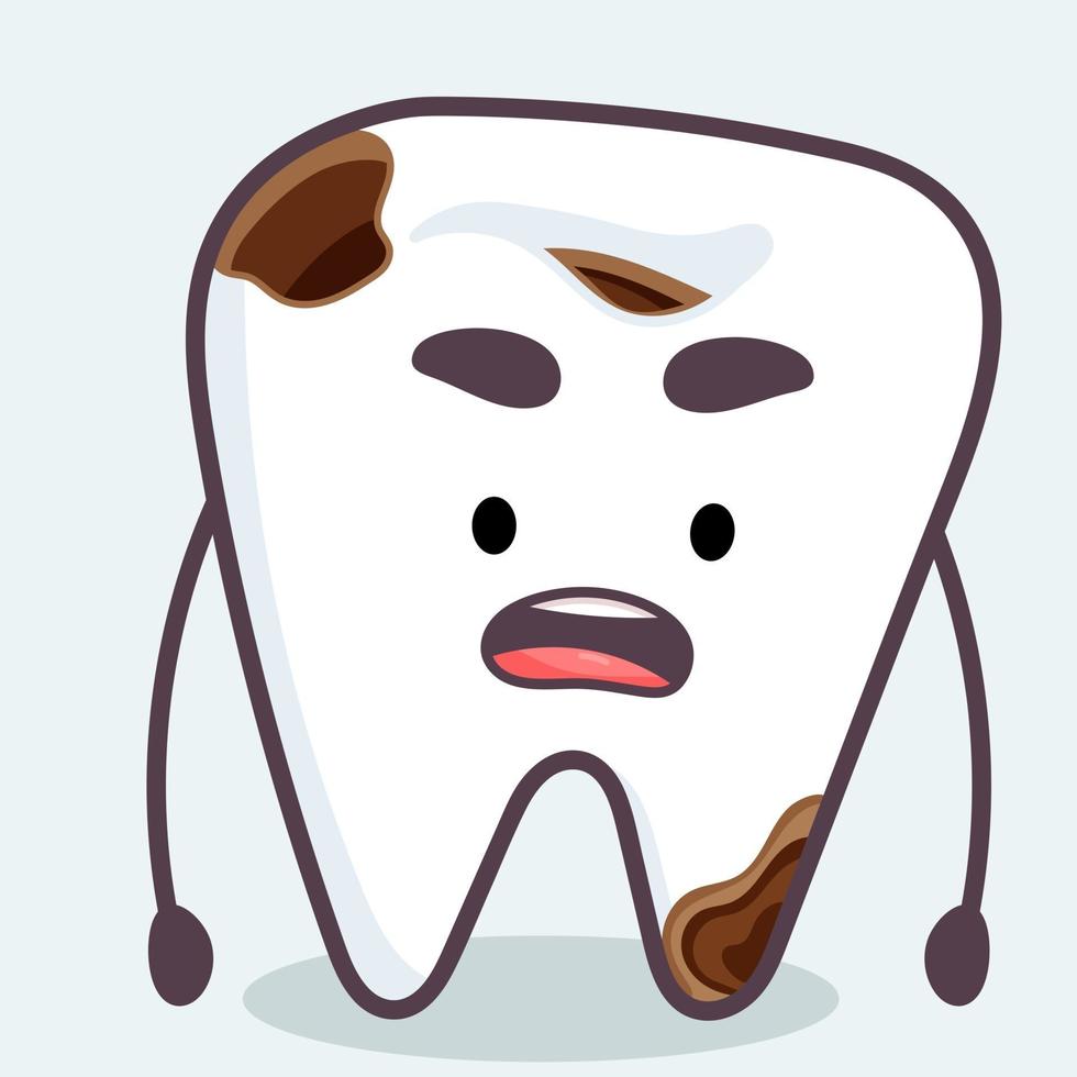 A sick little tooth vector