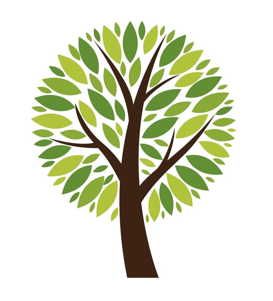 vector abstracto ilustración de árbol verde