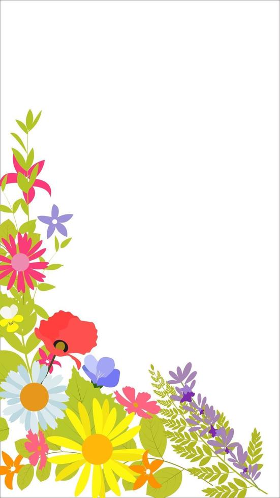 Abstract Design Flower Background Vector Illustration