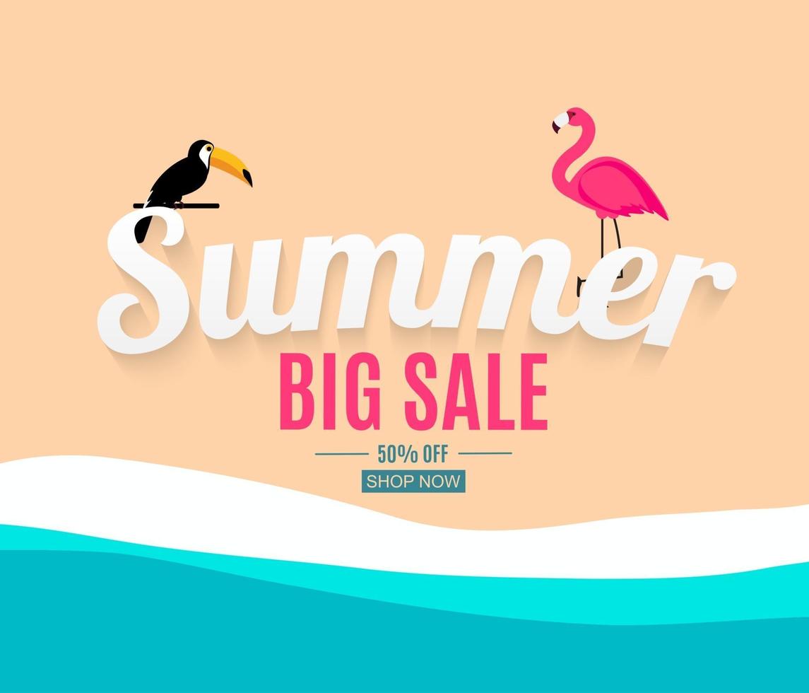 Abstract Summer Sale Background vector