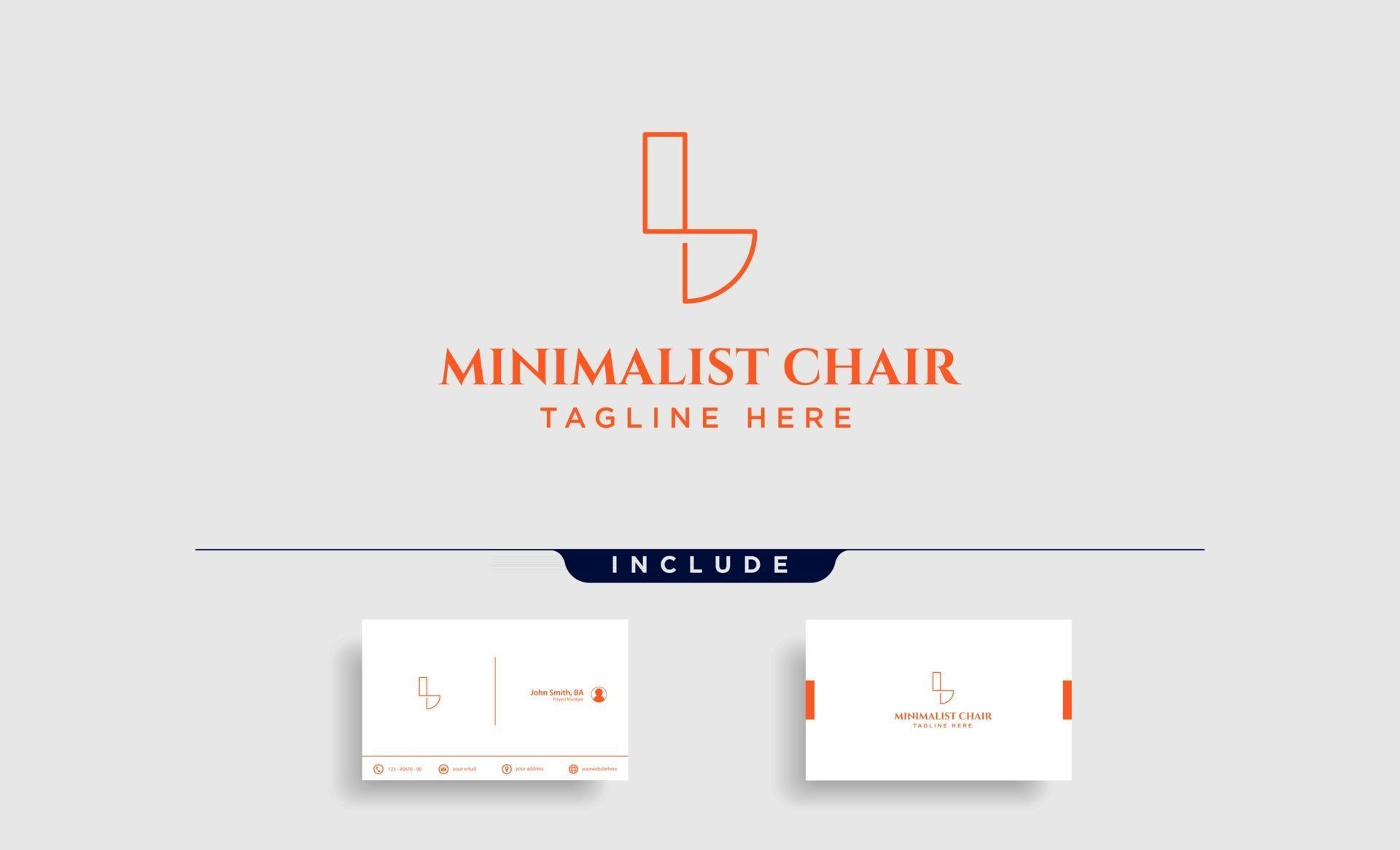 chair logo design concept with modern design vector icon element