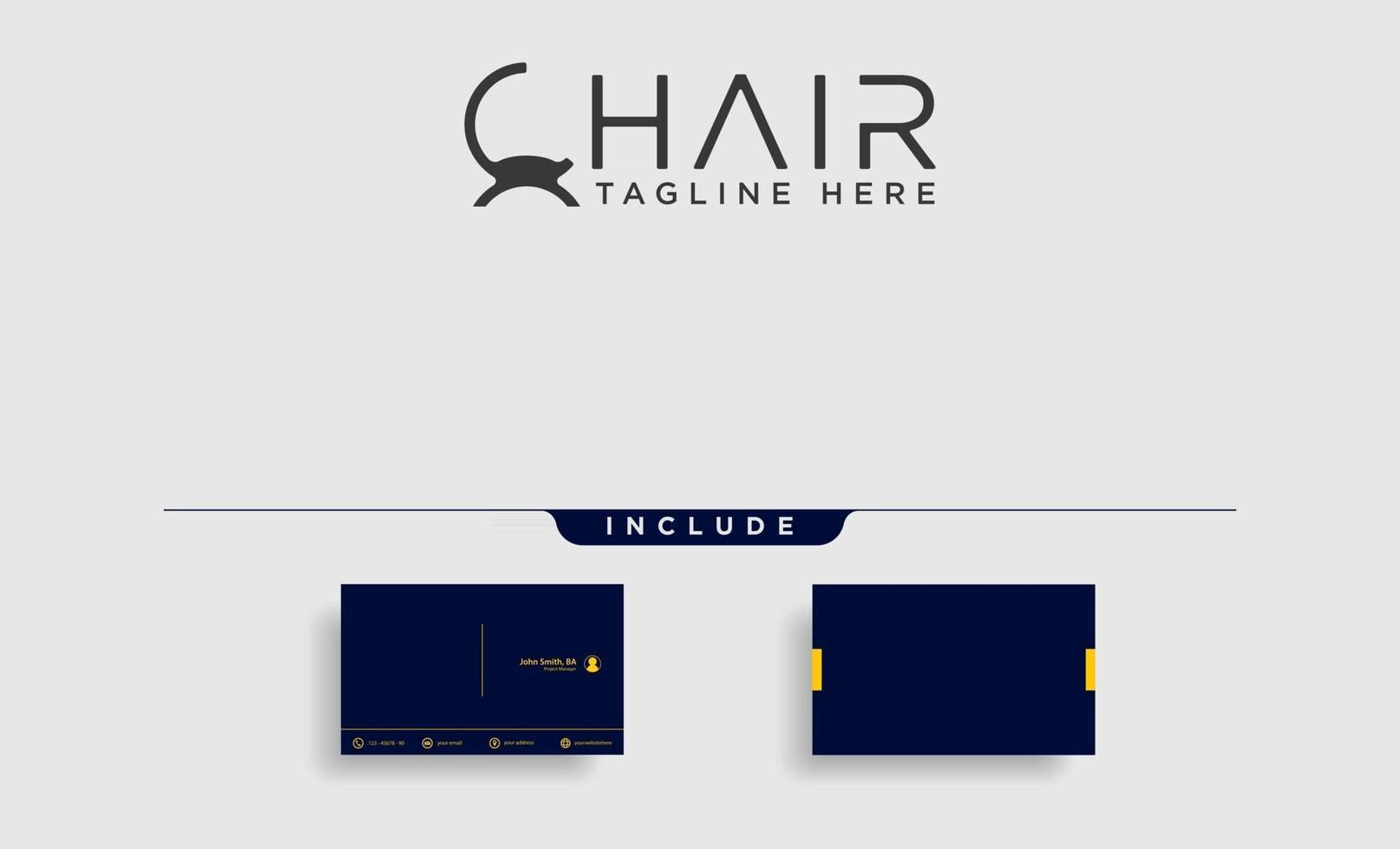 chair logo design vector icon illustration icon element isolated