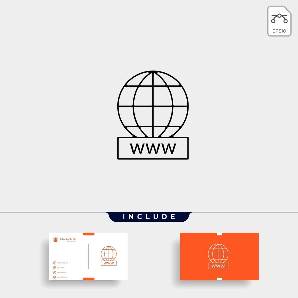 Click to go to website or internet line art icon for apps and websites vector