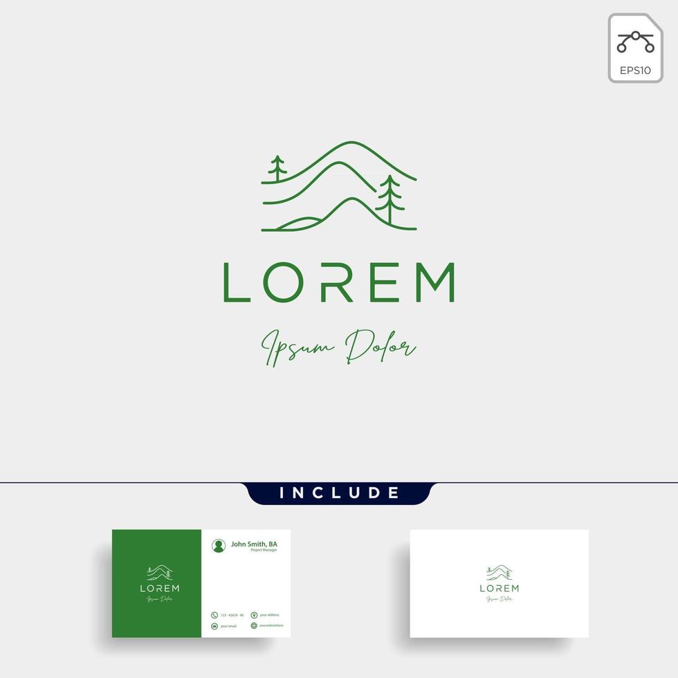 Landscape Logo design for landscaping vector icon