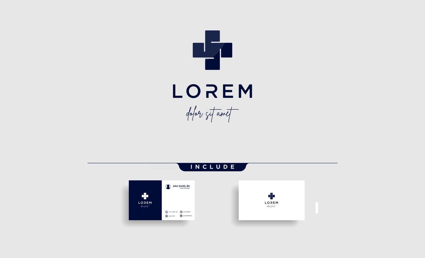 cross medical logo design vector illustration