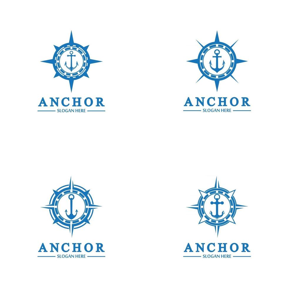 Anchor logo and symbol template vector