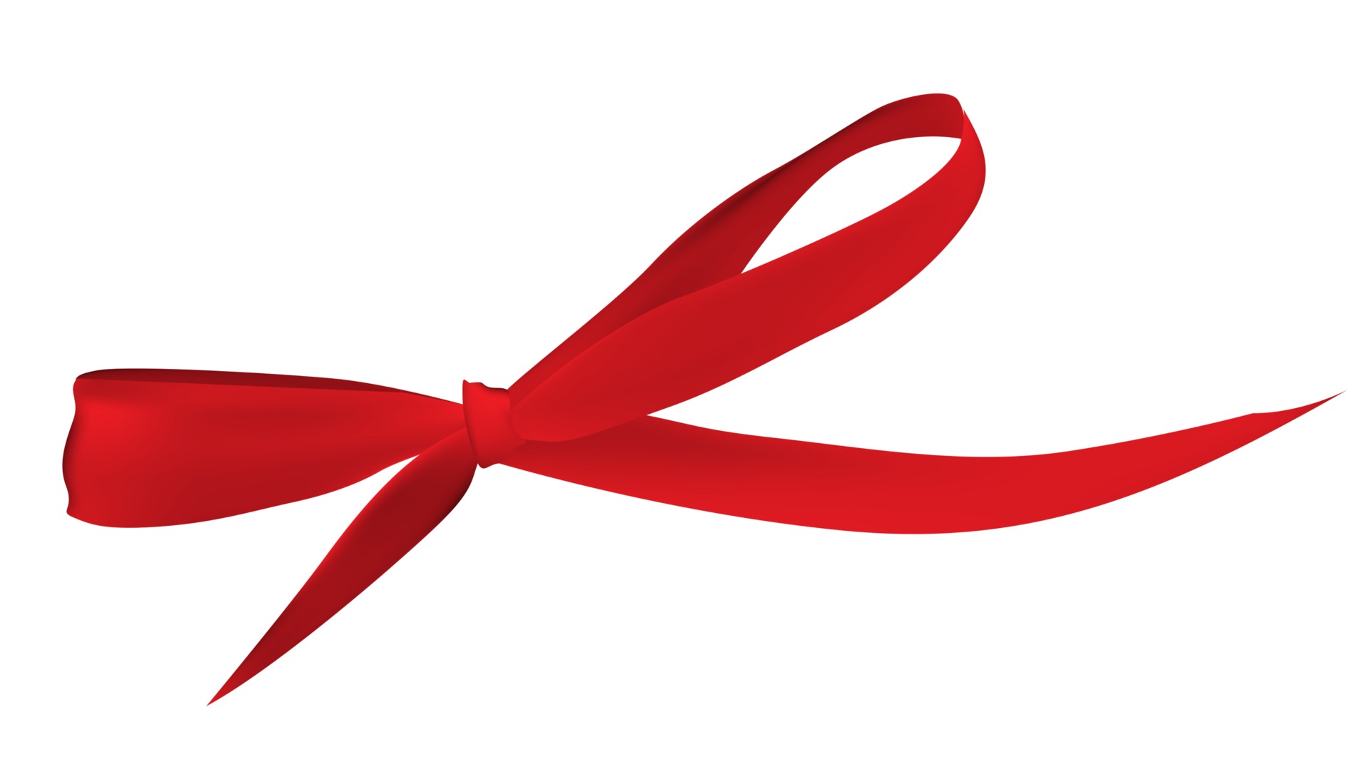 Design Product Red Ribbon and Bow on white background 3D Realistic