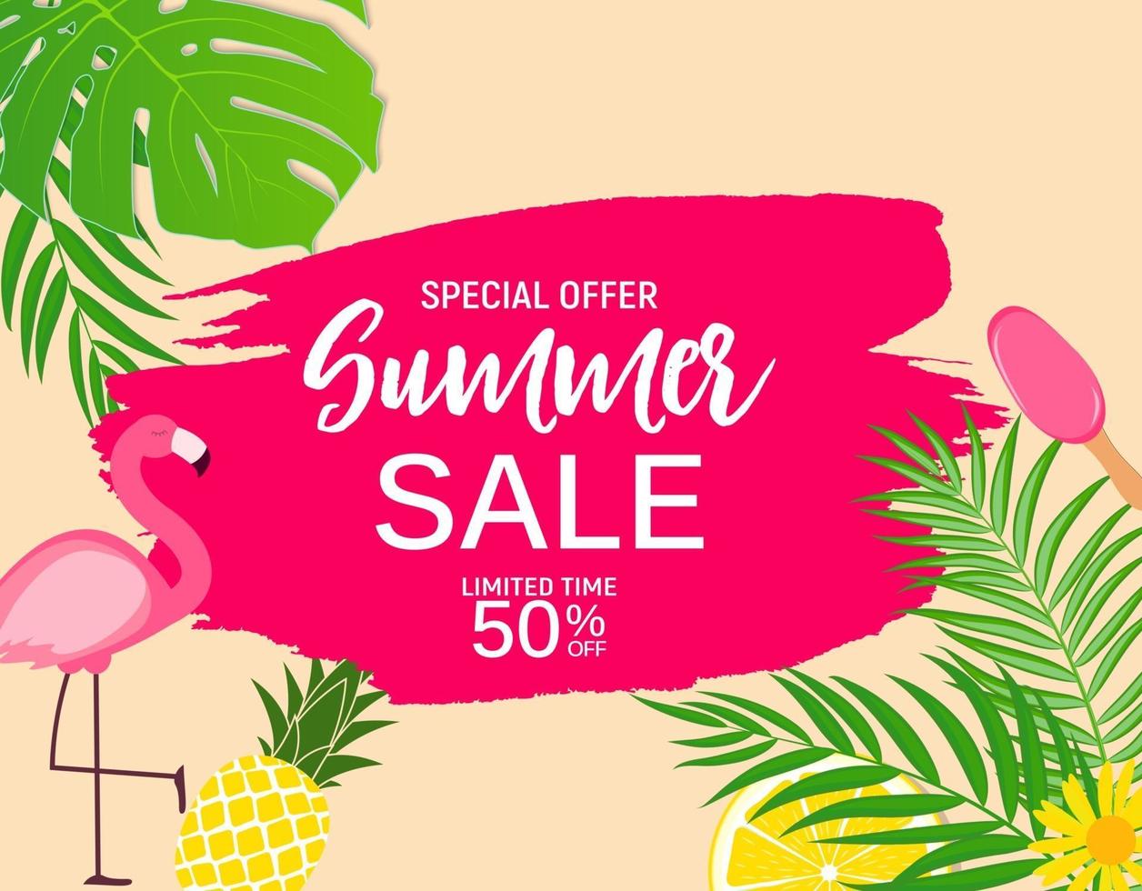Abstract Summer Sale Background vector