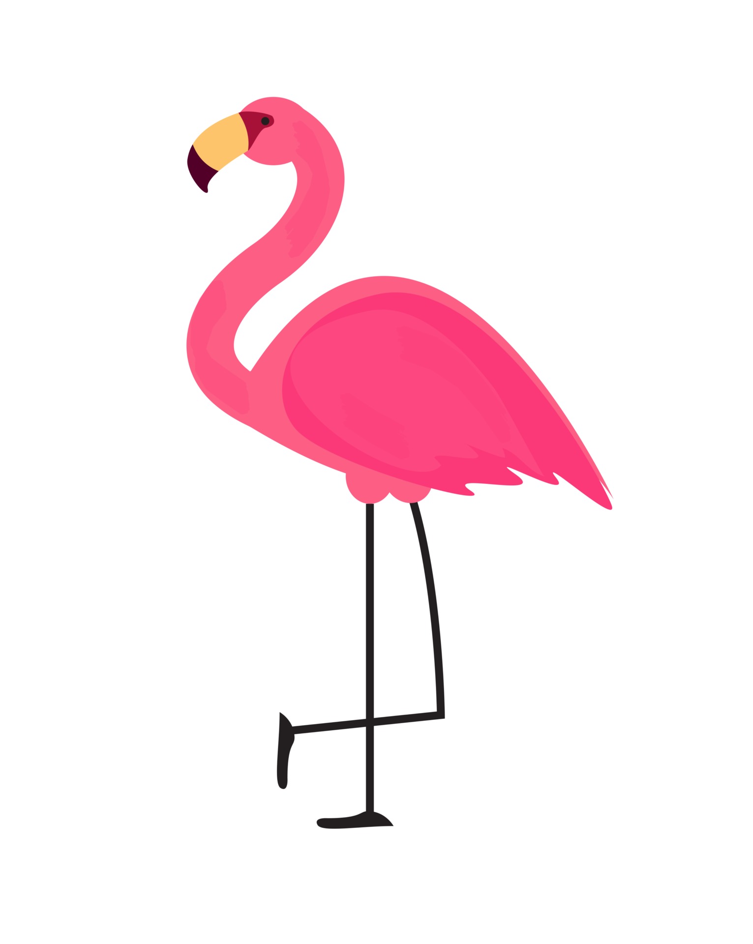 Cute Pink Flamingo Icon Vector Illustration 2472842 Vector Art at Vecteezy