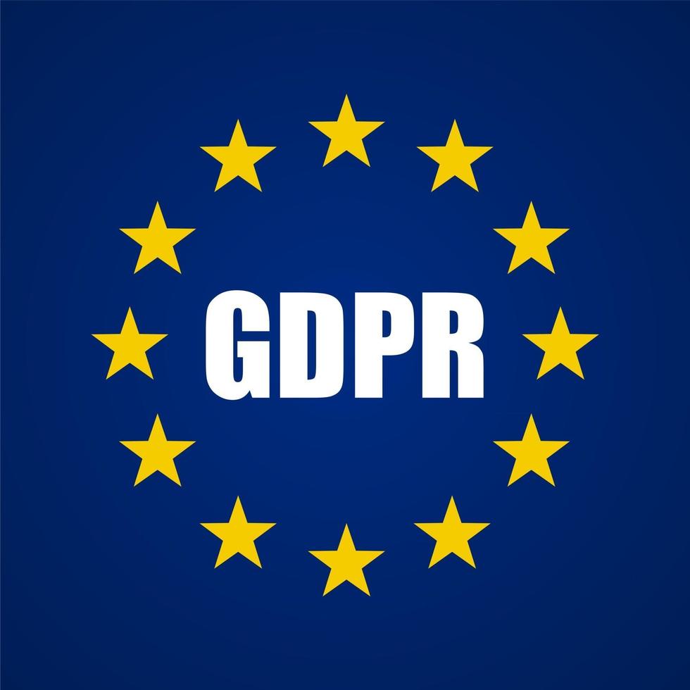 antecedentes del reglamento general de protección de datos de gdpr vector