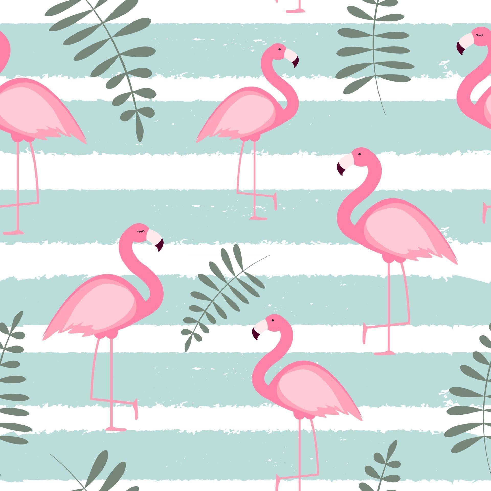 Cute Seamless Flamingo Pattern Vector Illustration 2472917 Vector Art