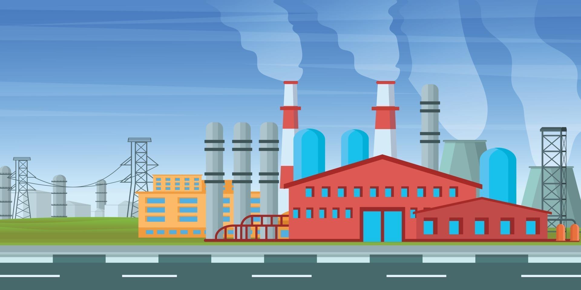 Manufacturing Plant Design vector