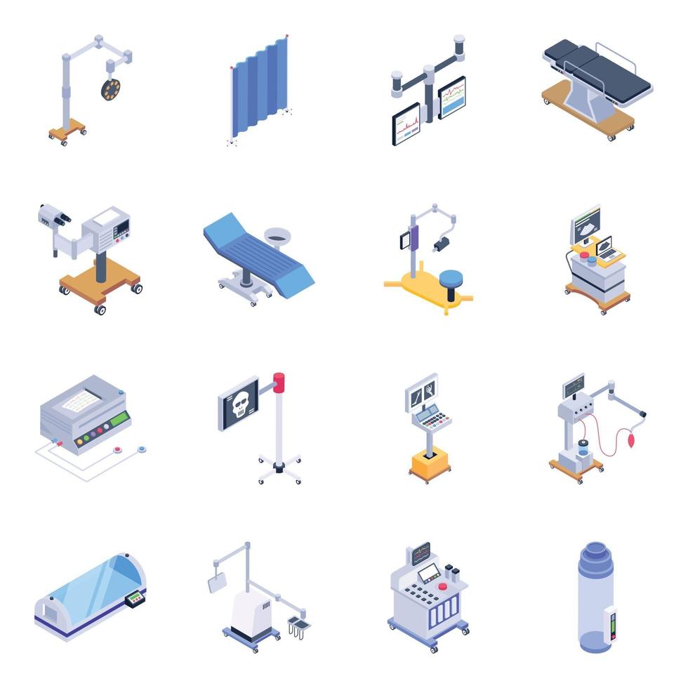 Pack of Medical Instruments vector