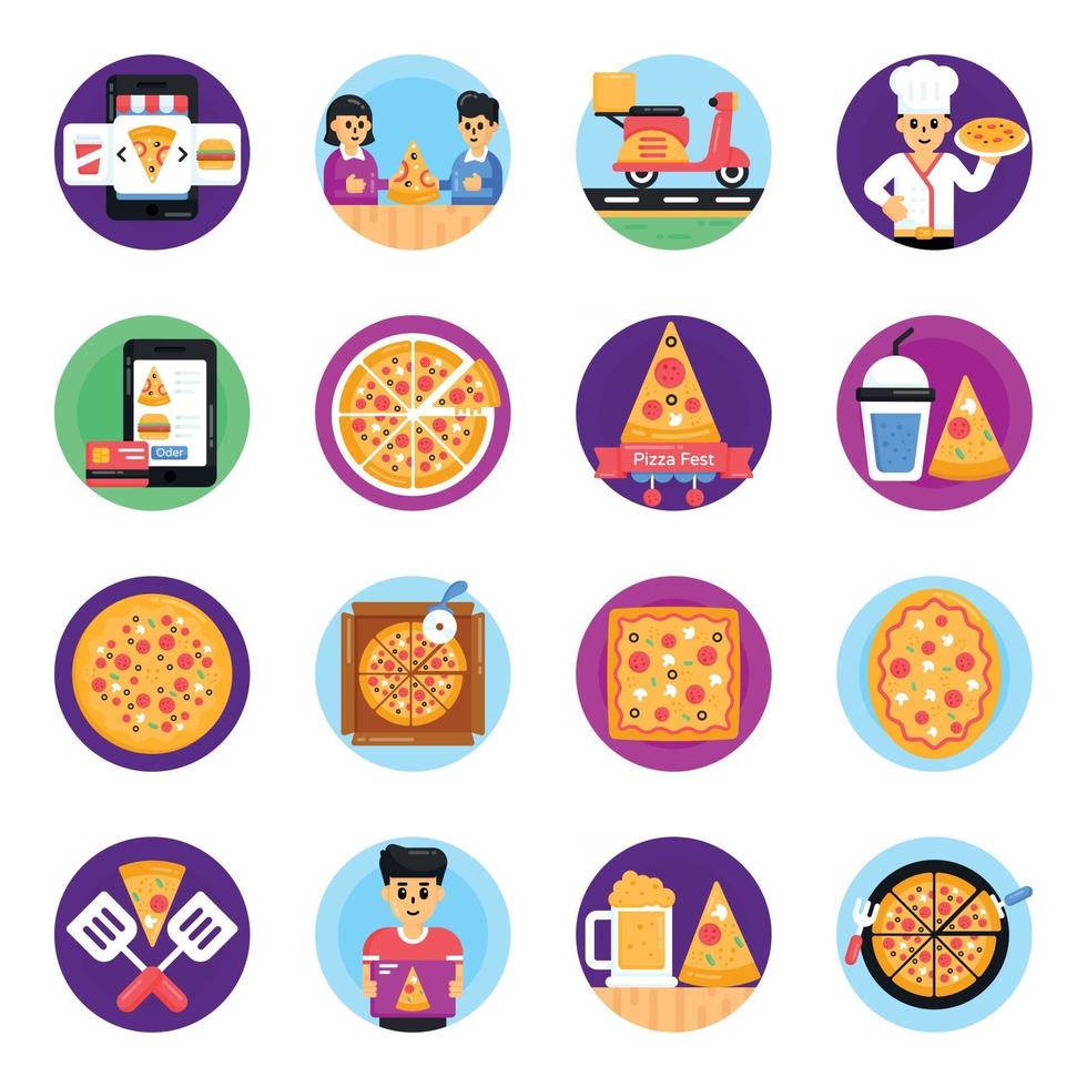 Pizza and Restaurant vector