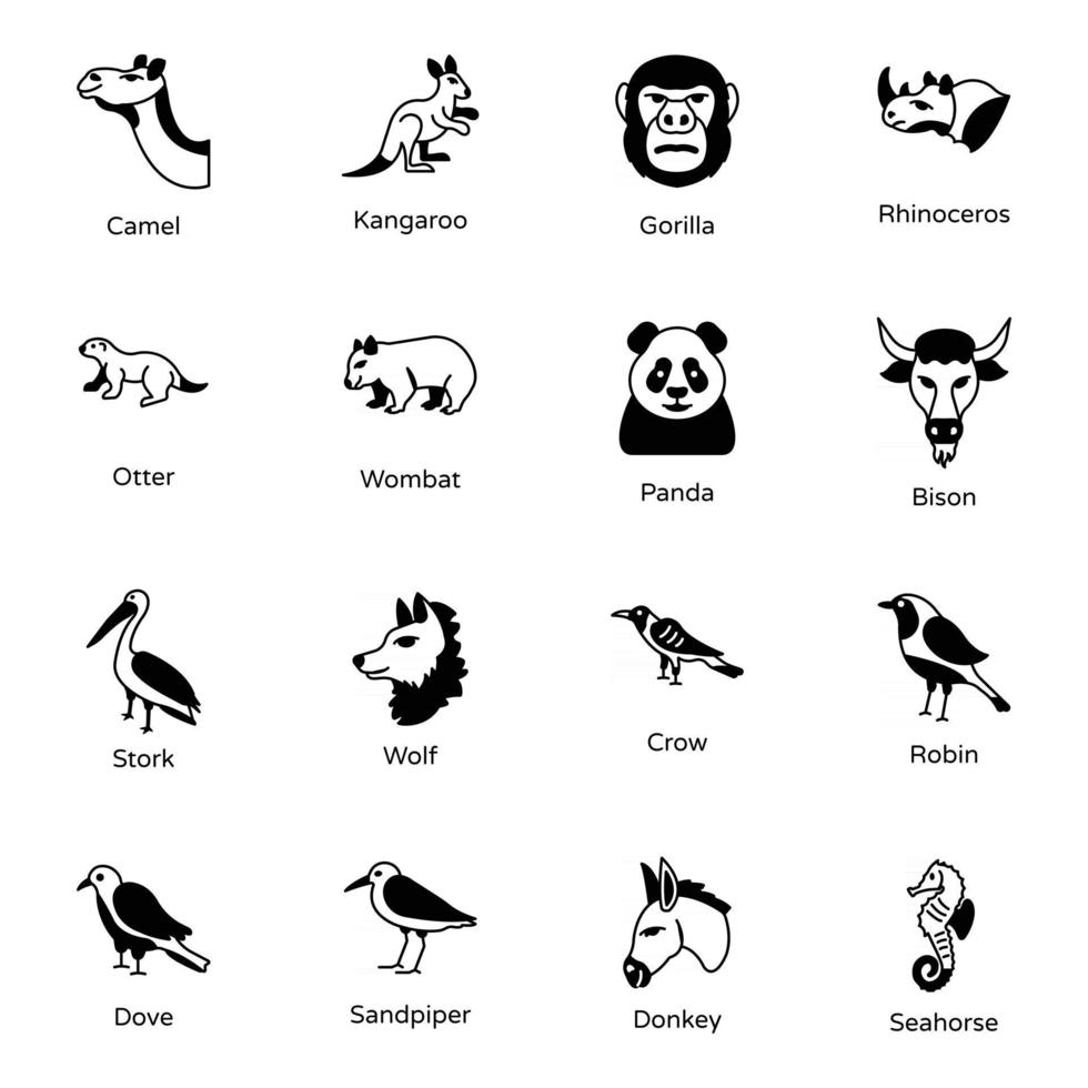 Pack of Wildlife vector