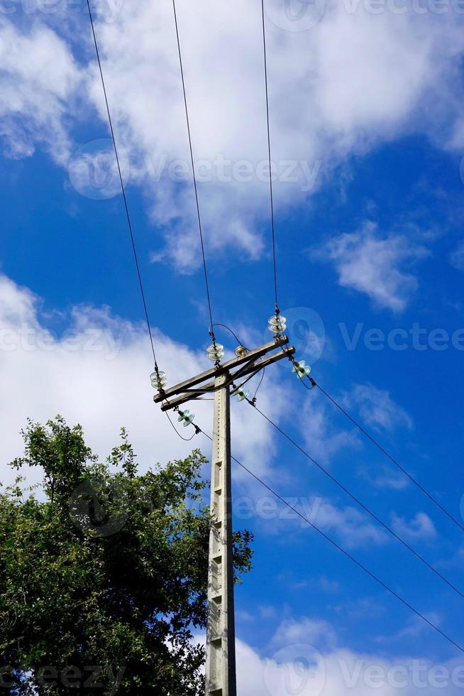 torre de transmisión de energía torre de electricidad foto