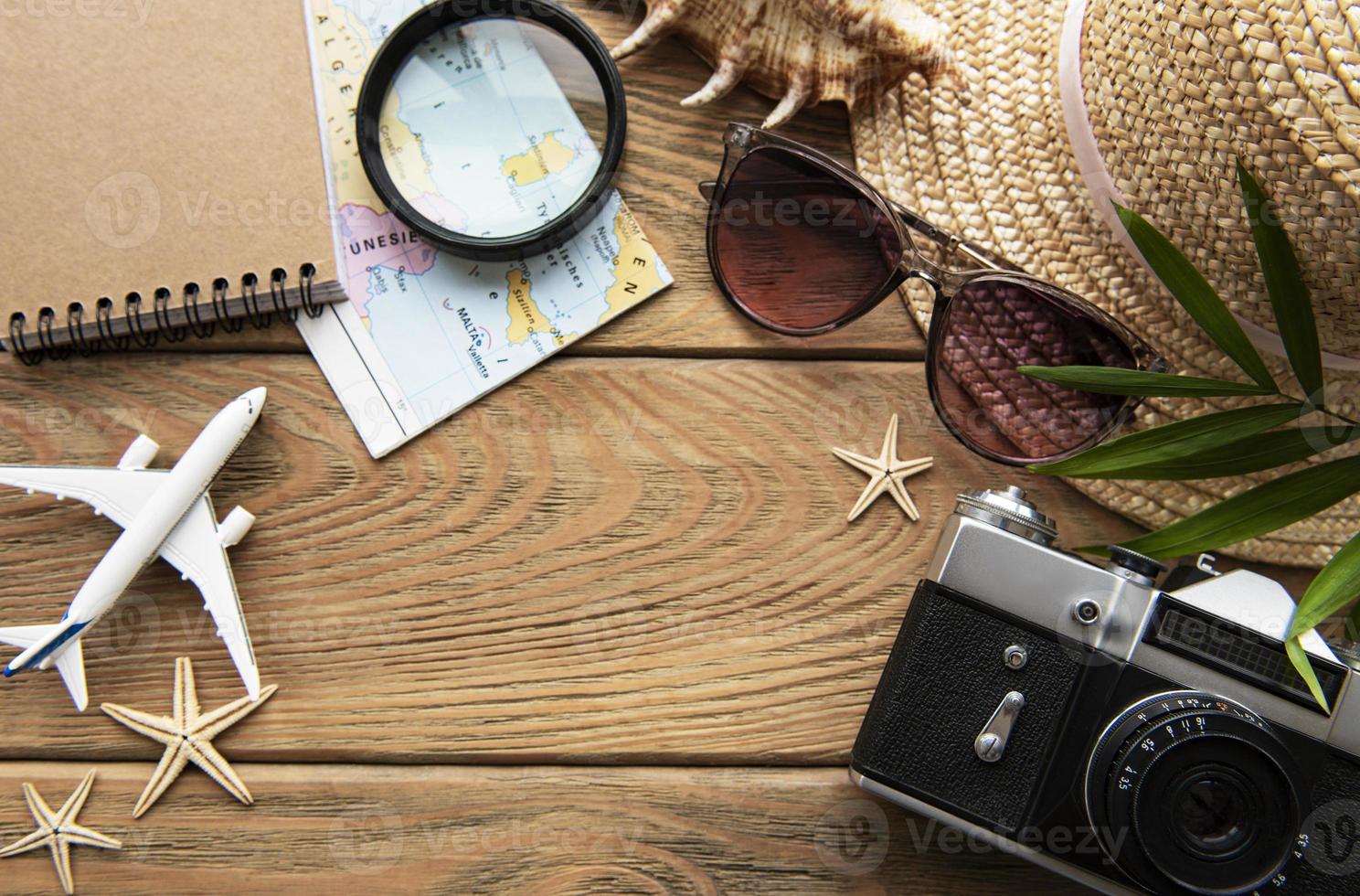 Summer holiday background Travel concept photo