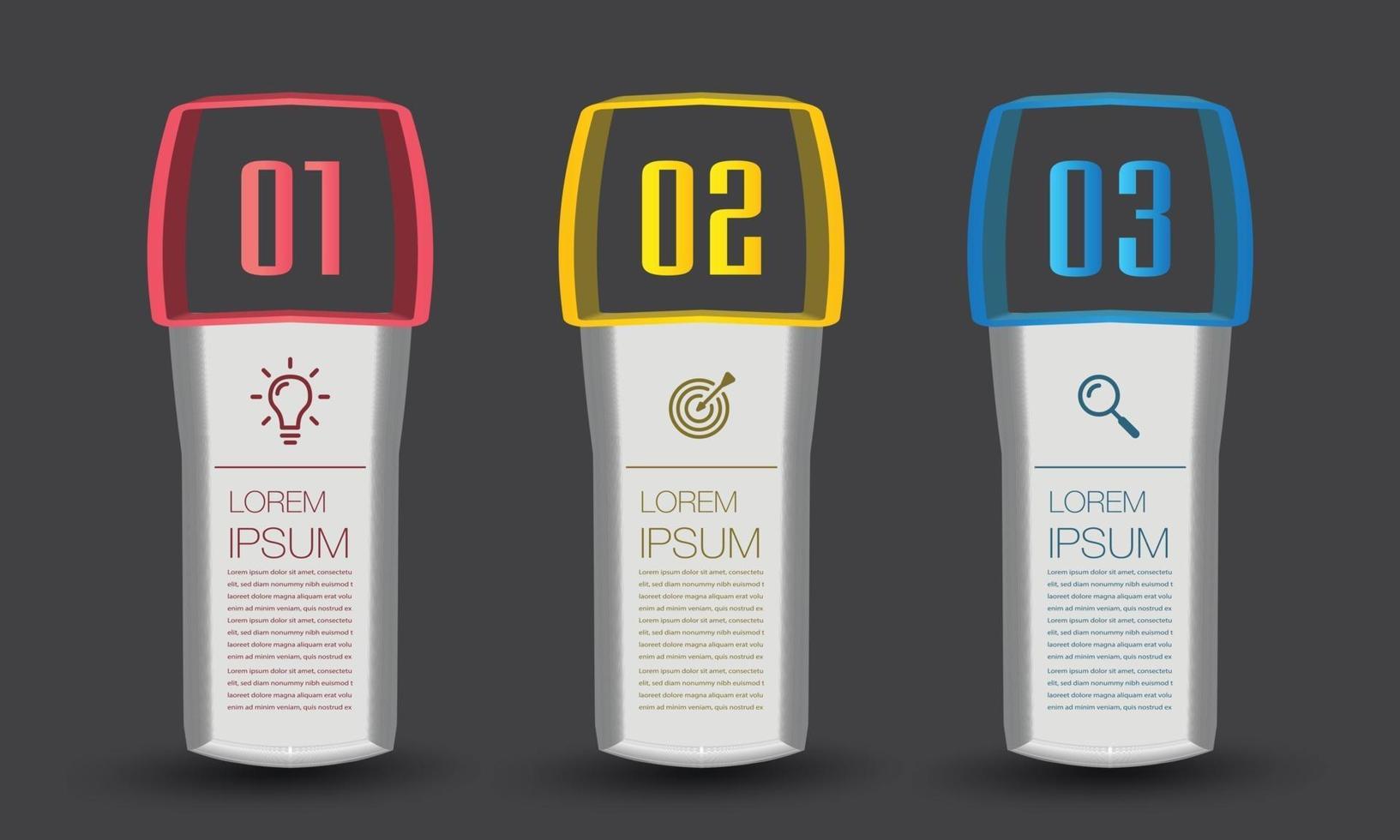 modern text box template banner Infographics vector