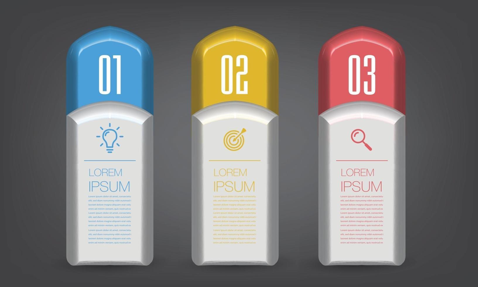 modern text box template banner Infographics vector
