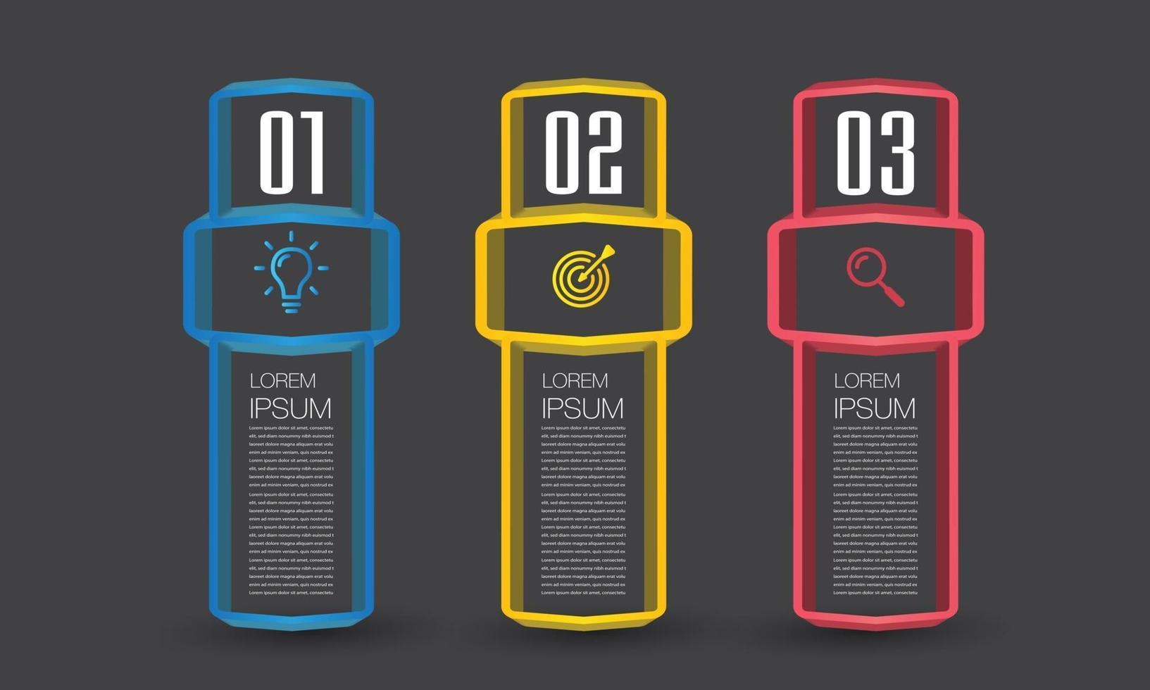 modern text box template banner Infographics vector