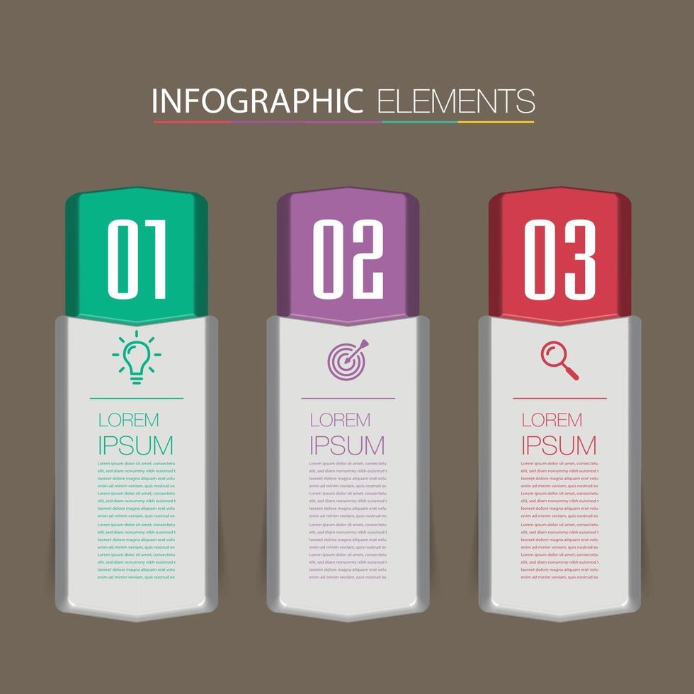 modern text box template banner Infographics vector