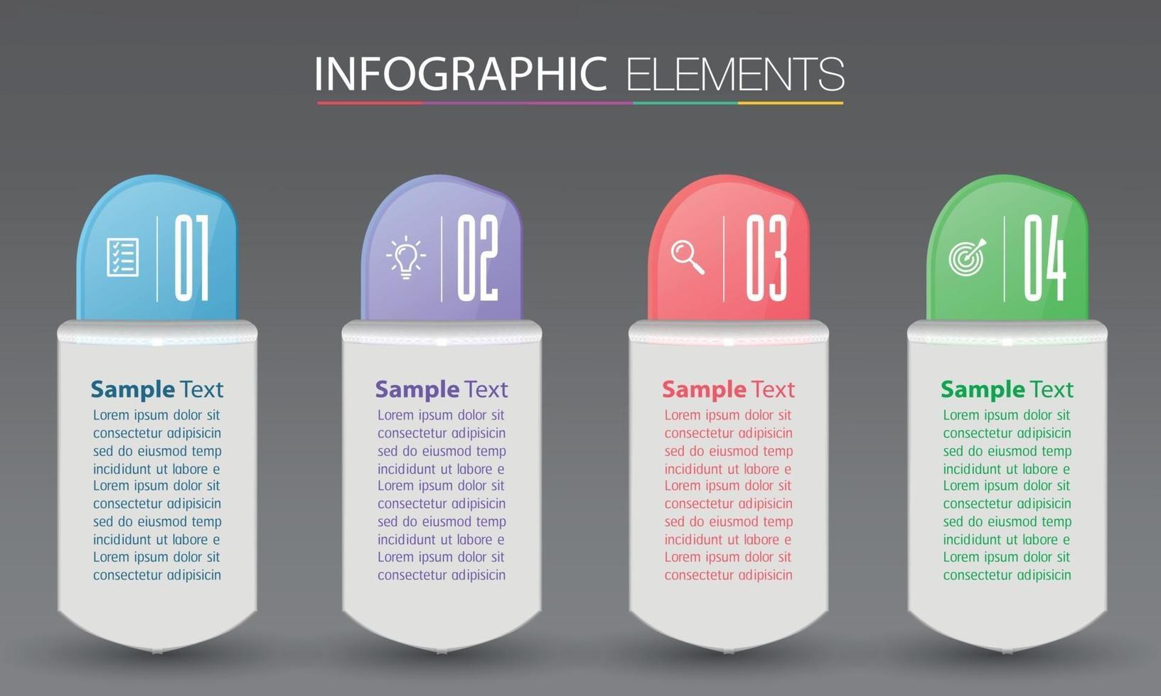 modern text box template banner Infographics vector