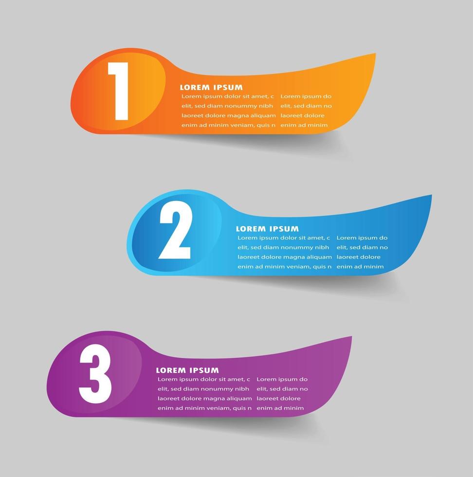 modern text box template banner Infographics vector