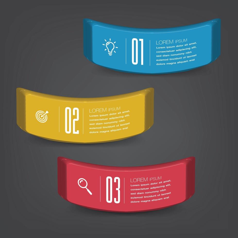 modern text box template banner Infographics vector