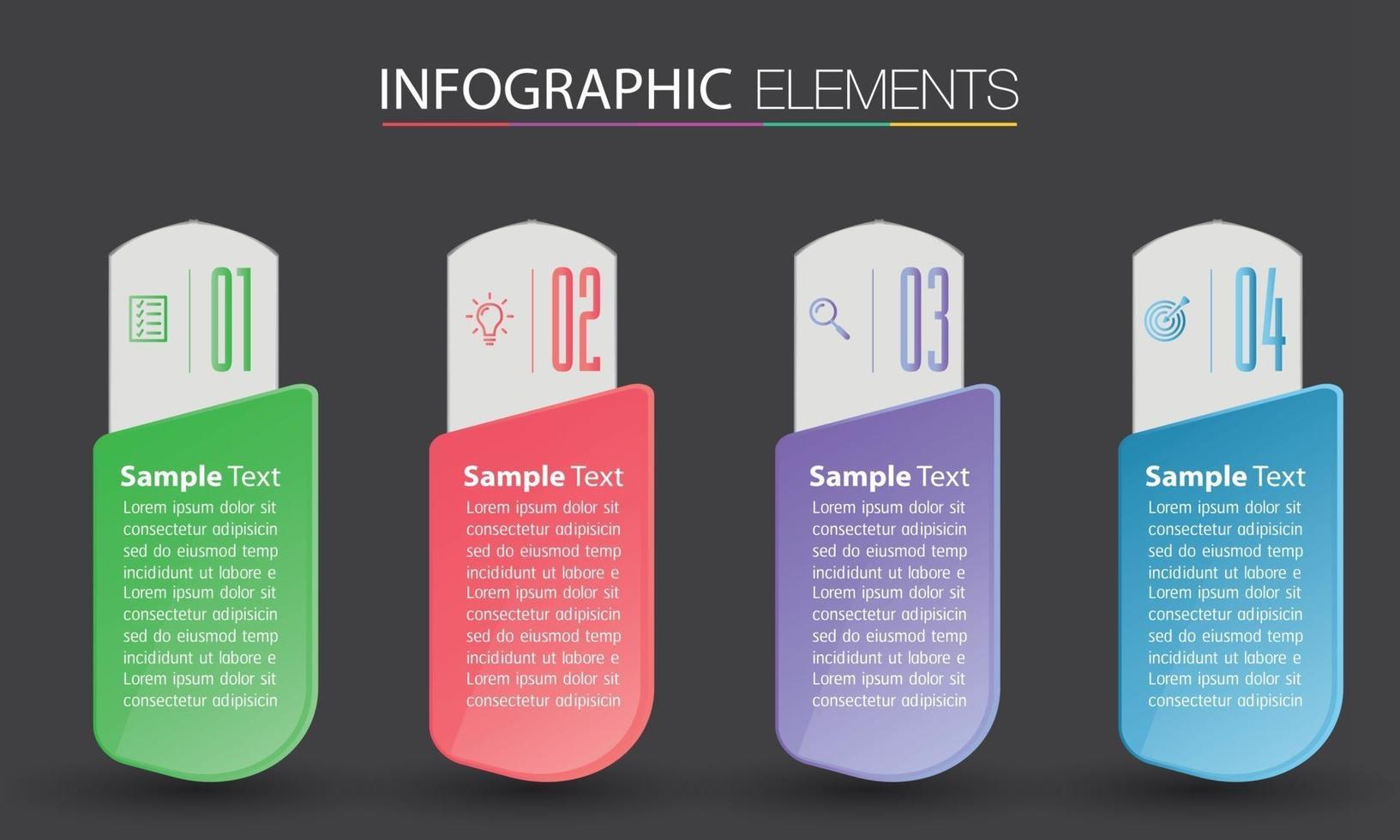 modern text box template banner Infographics vector