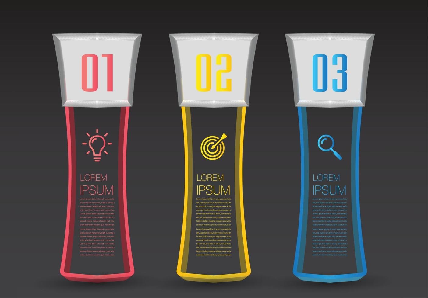 modern text box template banner Infographics vector