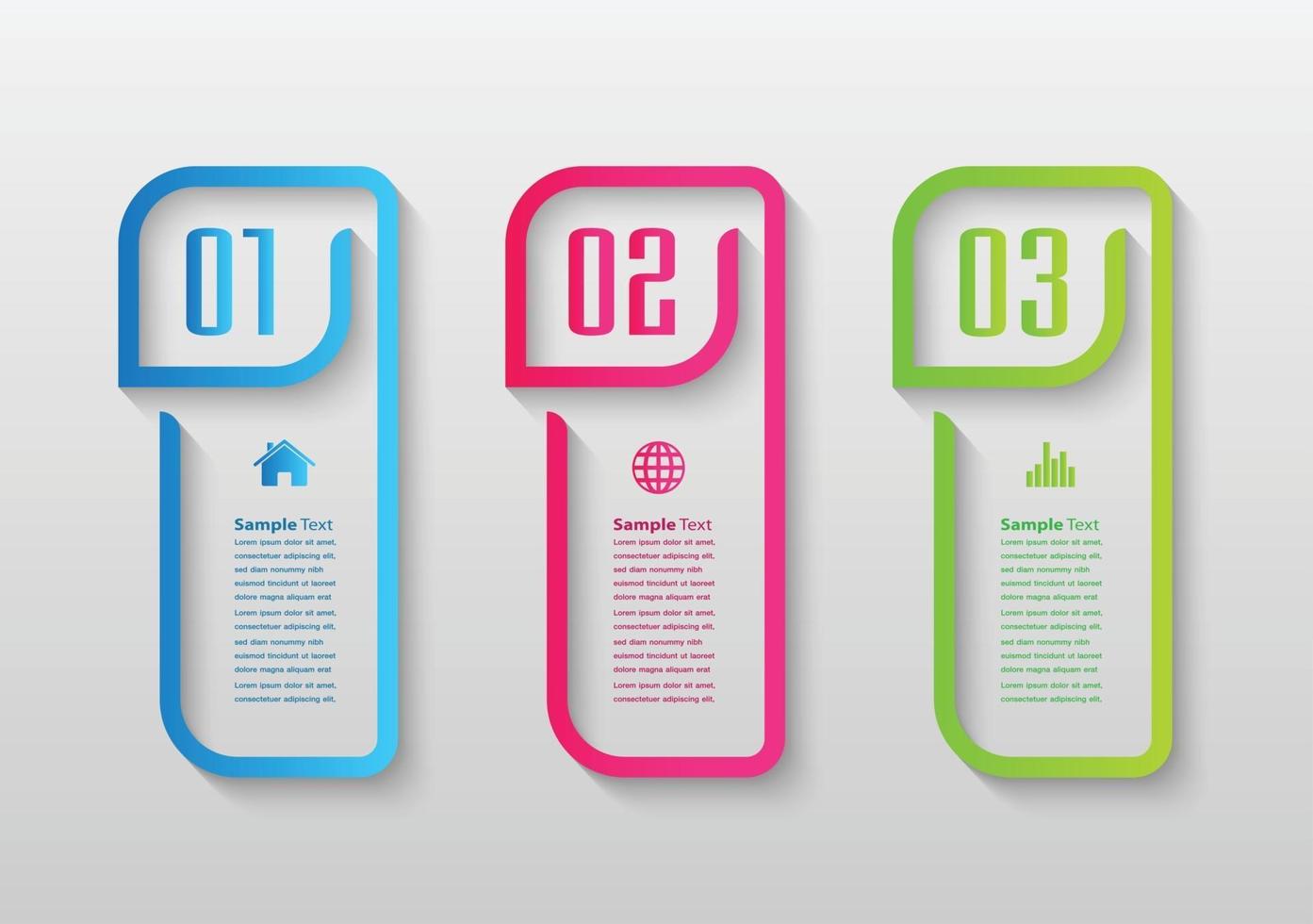 modern text box template banner Infographics vector