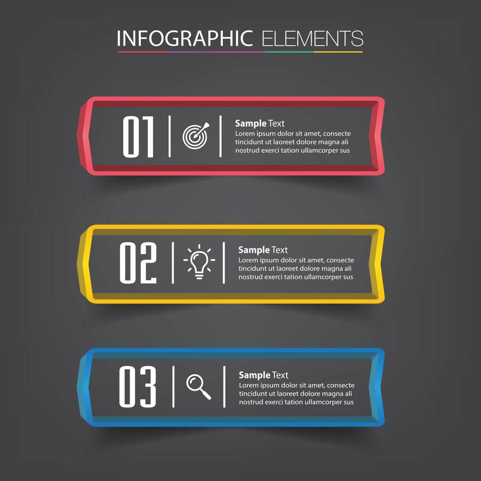 modern text box template banner Infographics vector