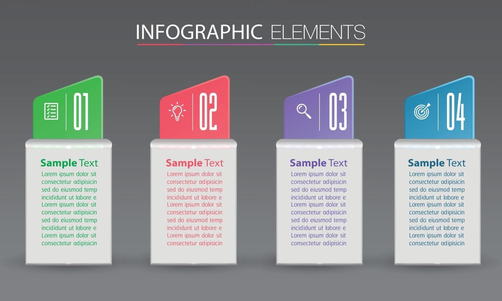 modern text box template banner Infographics vector