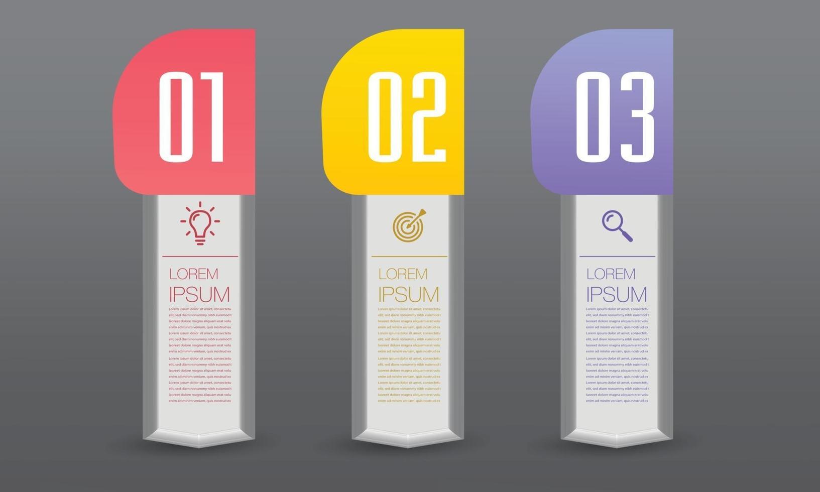 modern text box template banner Infographics vector