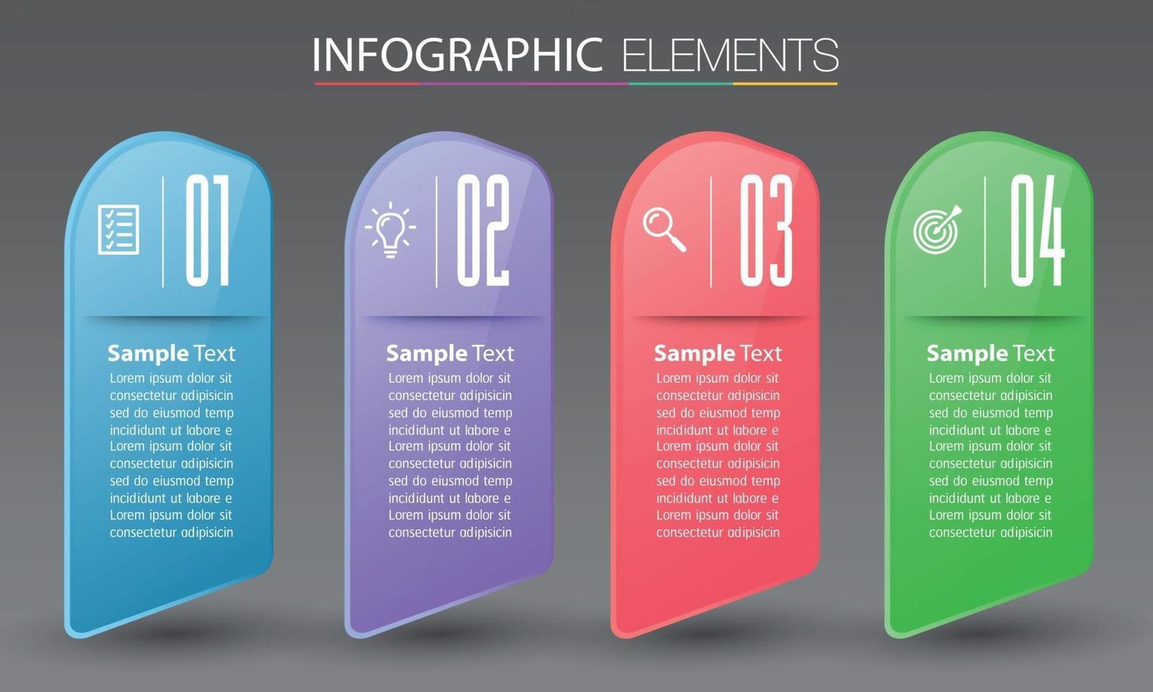 modern text box template banner Infographics vector