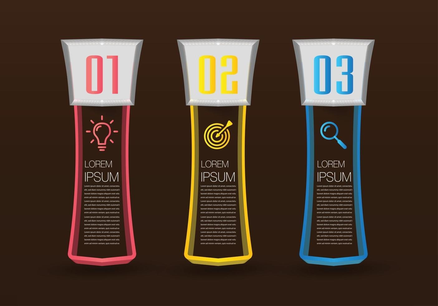 modern text box template banner Infographics vector