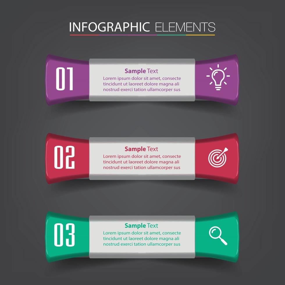 modern text box template banner Infographics vector