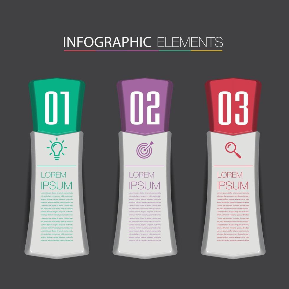 modern text box template banner Infographics vector