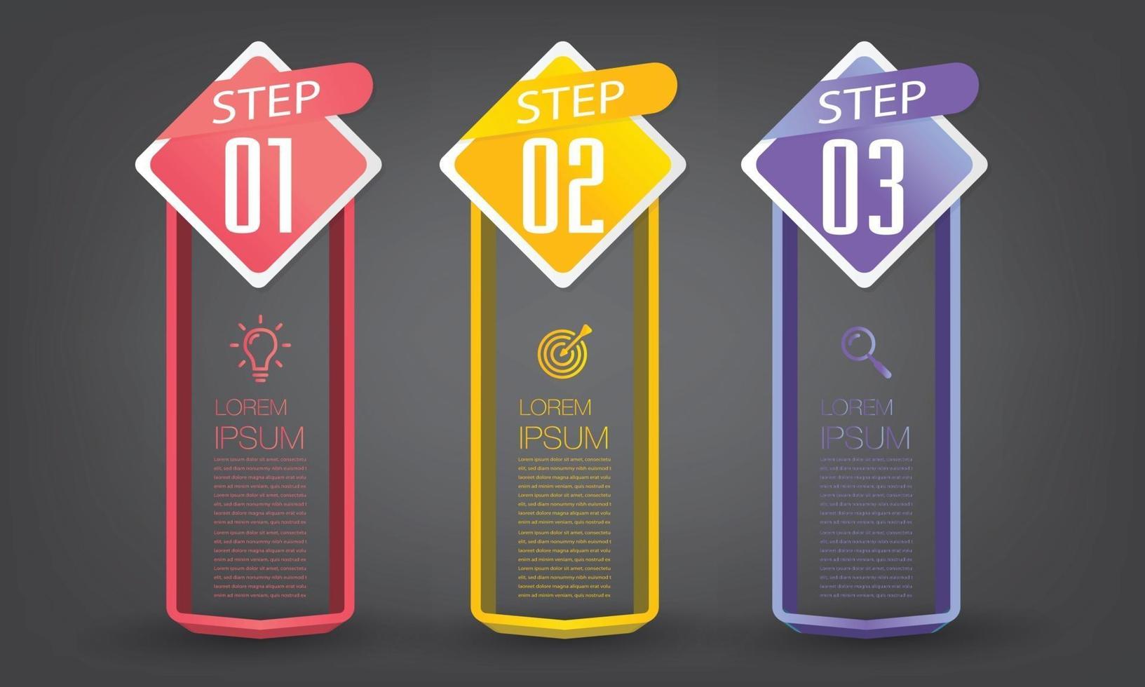 modern text box template banner Infographics vector