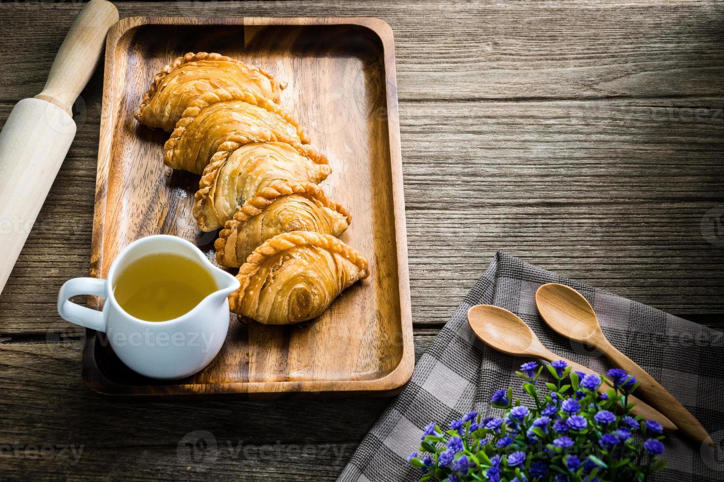 Curry puff pastry photo