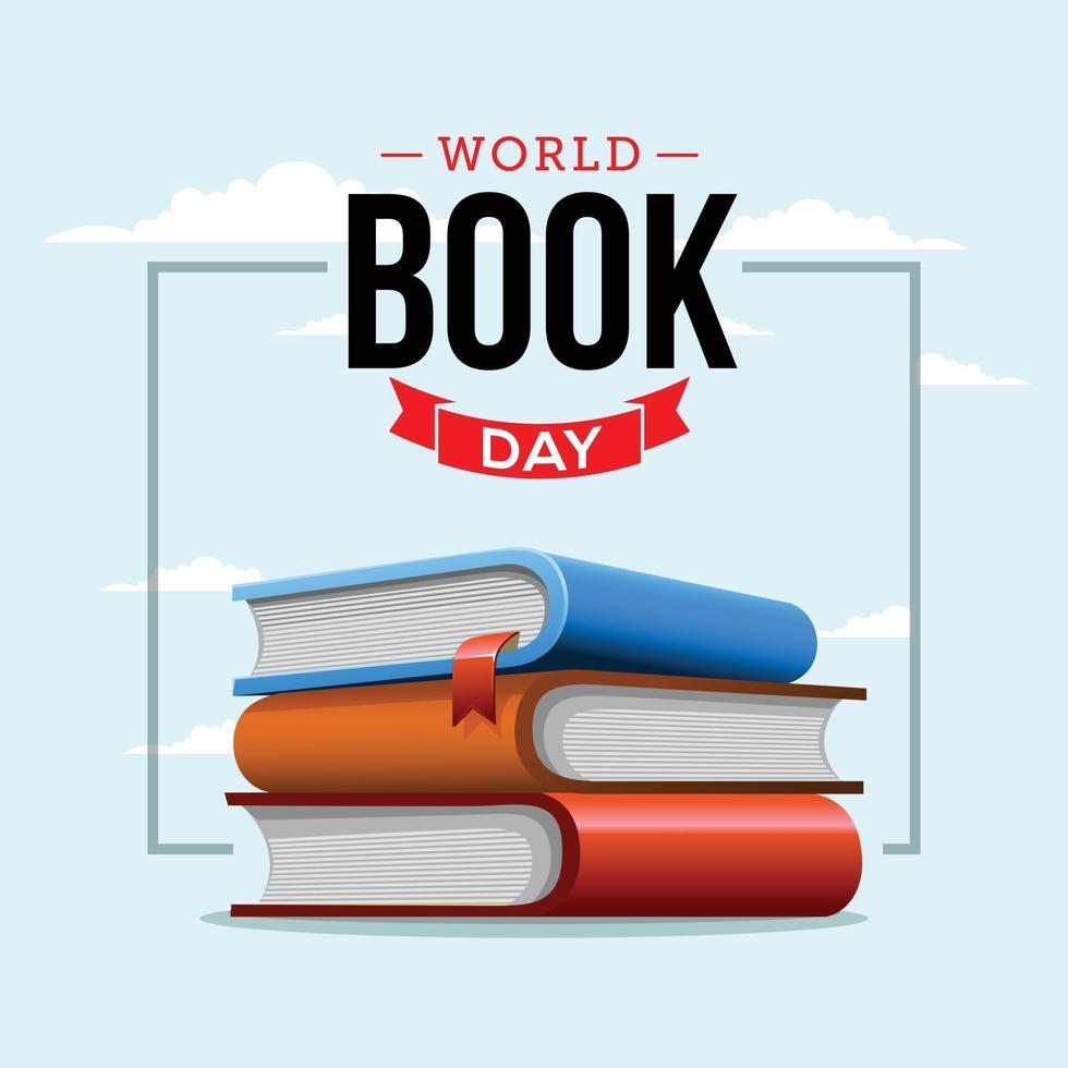 día mundial del libro el mundo en su concepto de libro vector