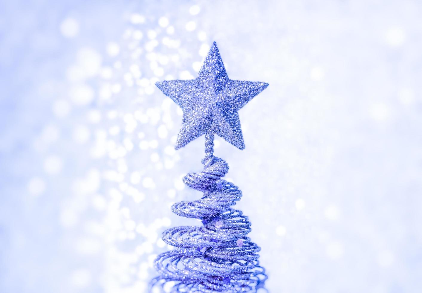 Christmas background with shiny Christmas tree photo