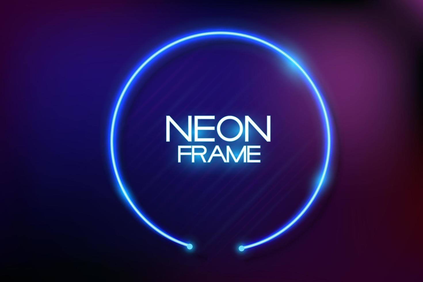 Neon Frame Background Vector Illustration