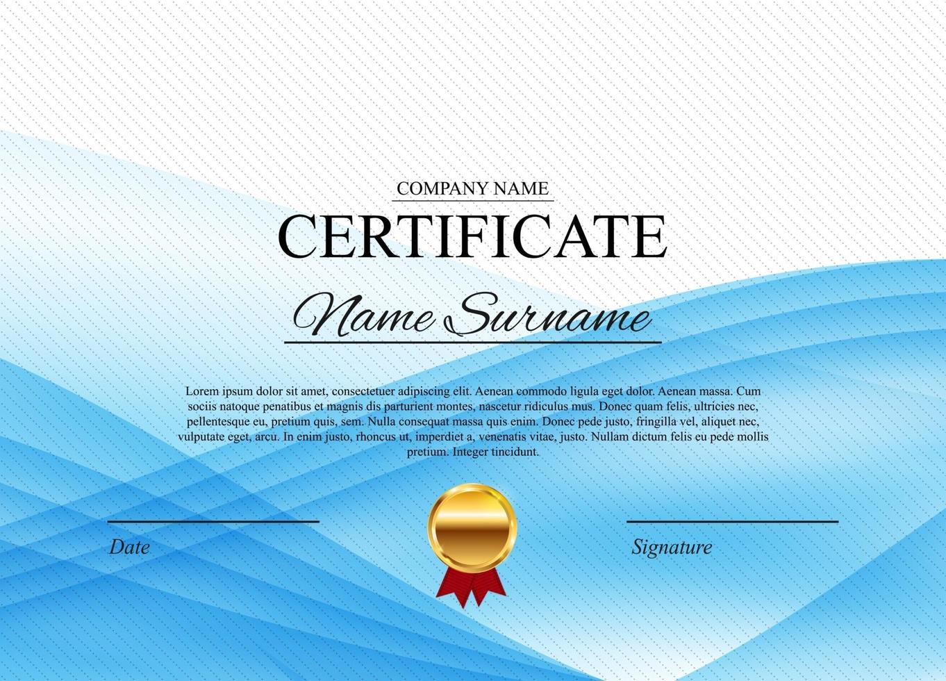 certificado plantilla fondo premio diploma diseño en blanco vector